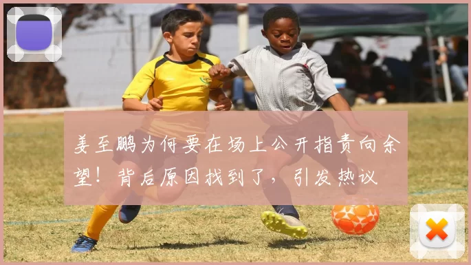 姜至鹏为何要在场上公开指责向余望！背后原因找到了，引发热议
